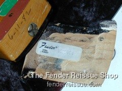 Fender Stratocaster- Reissue Strat Bodies — V000204 sticker