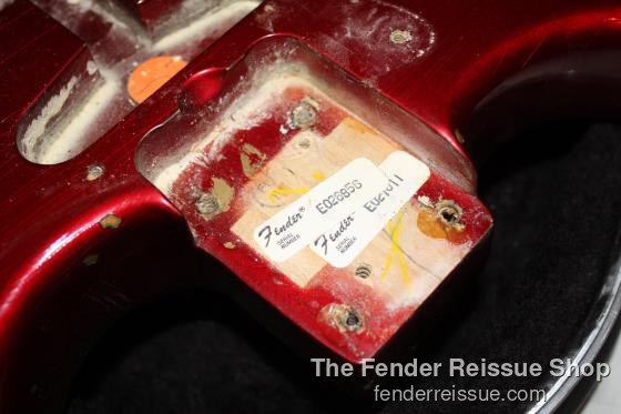 neck pocket of 1982 fender the strat