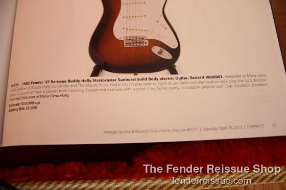 V000003 1982 '57 Reissue Stratocaster From Estate of Buddy Holly